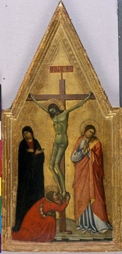 Christus am Kreuz mit Maria, Johannes und Maria Magdalena von Italian School